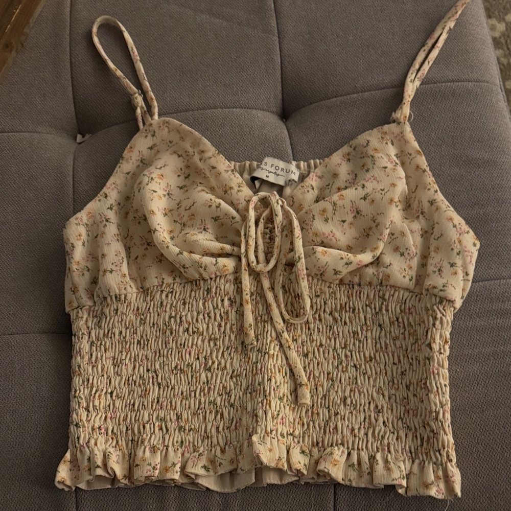 Dress Forum Cream Floral Camisole